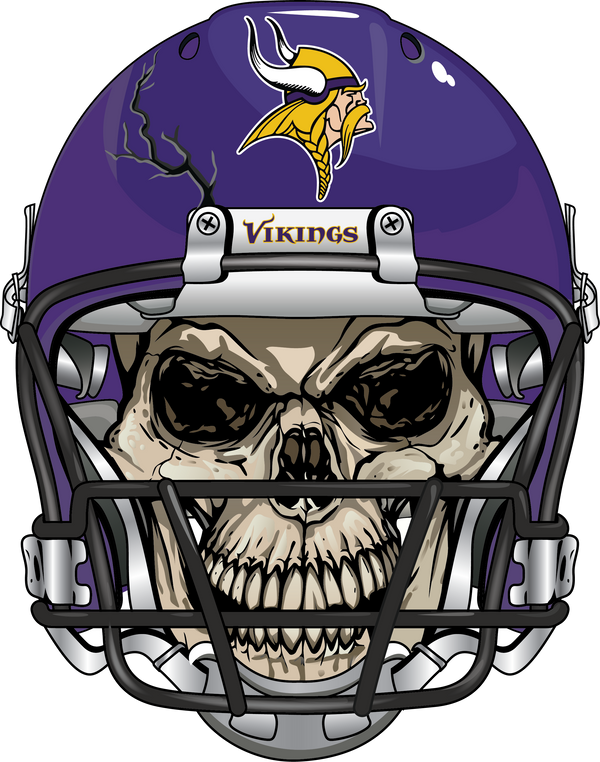 Minnesota Vikings Skull Helmet Sticker