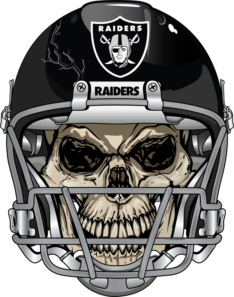 Las Vegas Raiders Skull Helmet Sticker Sportz For Less