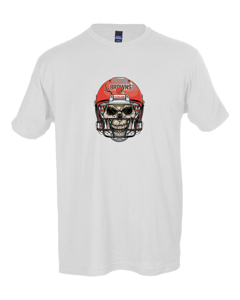 Cleveland Browns Harley Daivsion Skull Shirt - High-Quality