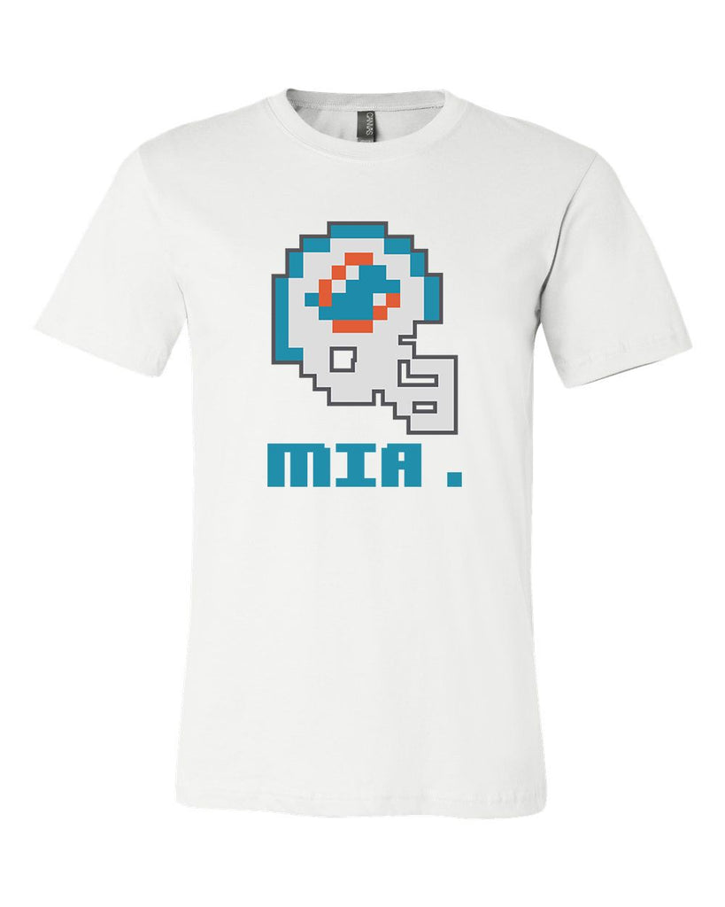 Shedd Shirts Tecmo Bowl Dolphins Helmet NES Shirt T-Shirt