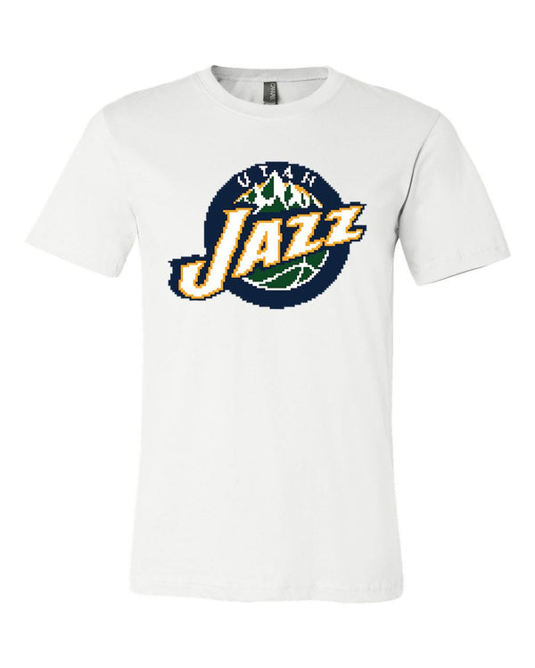 Utah Jazz 8 bit retro tecmo logo T shirt
