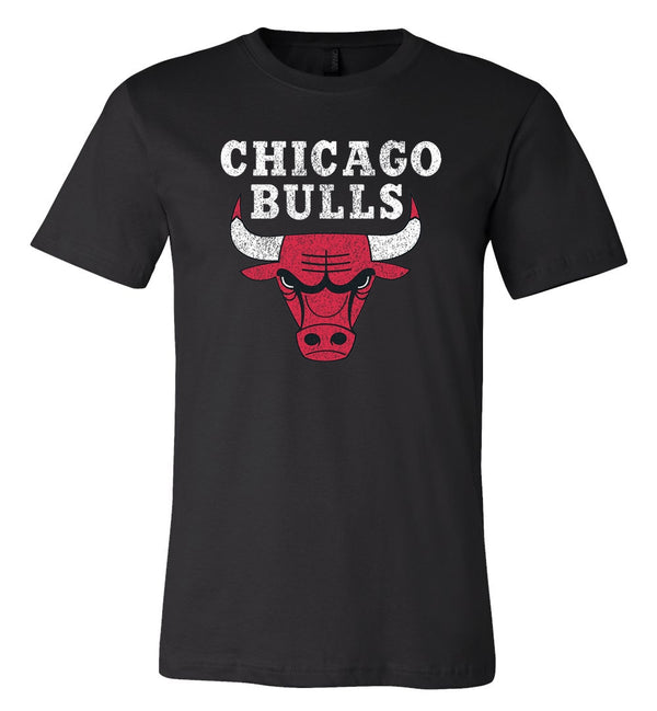 Chicago Bulls  Distressed logo T shirt