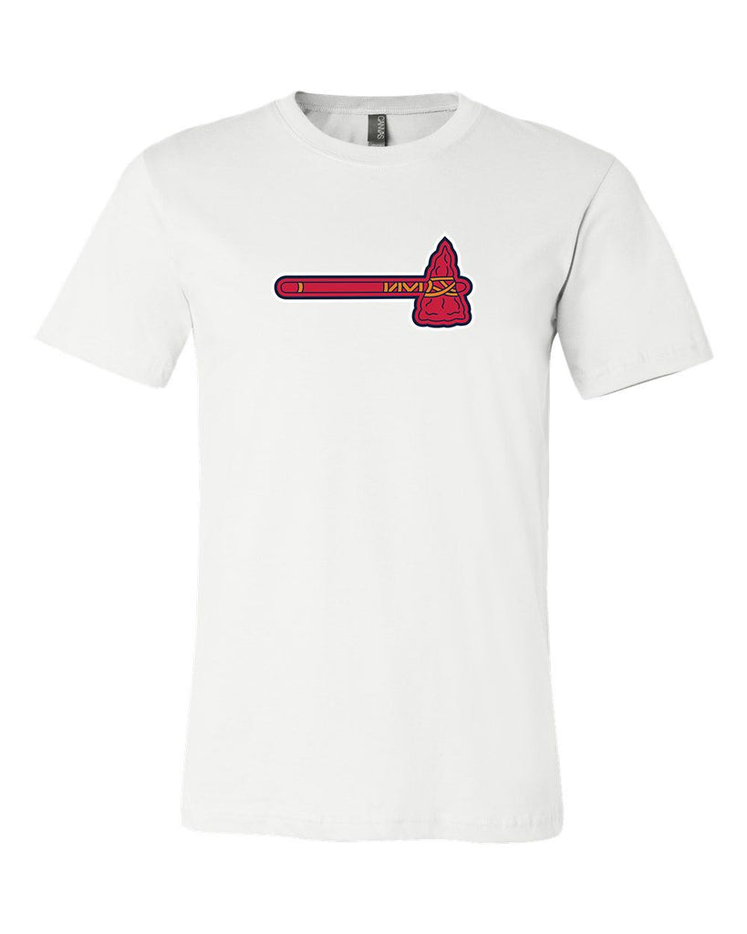Atlanta Braves Tomahawk Logo MLB Color Blue T-Shirt Size XL