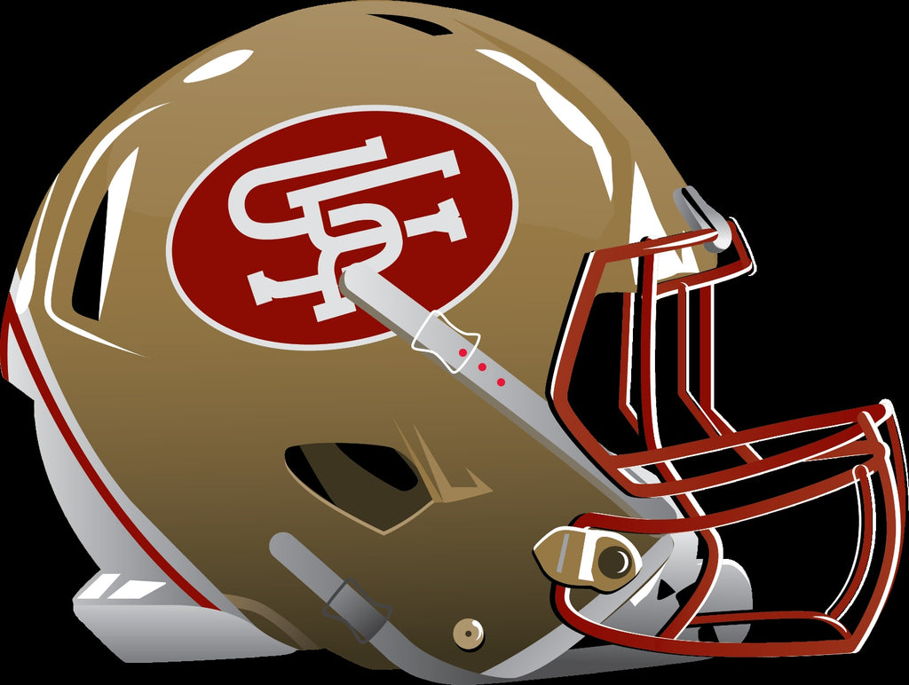 San Francisco 49ers Retro Helmet - 5x6 Ultra Decal at Sticker Shoppe