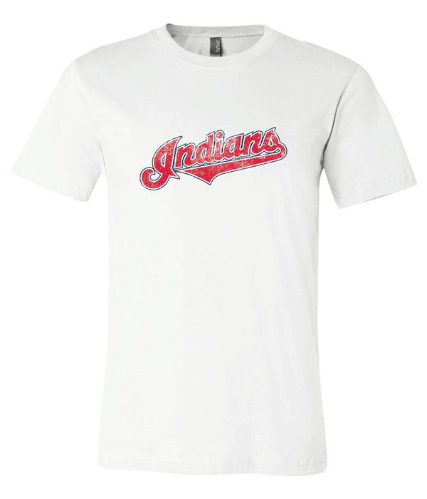 Cleveland Indians Text Logo Distressed Vintage logo T-shirt 6 Sizes S-3XL!!