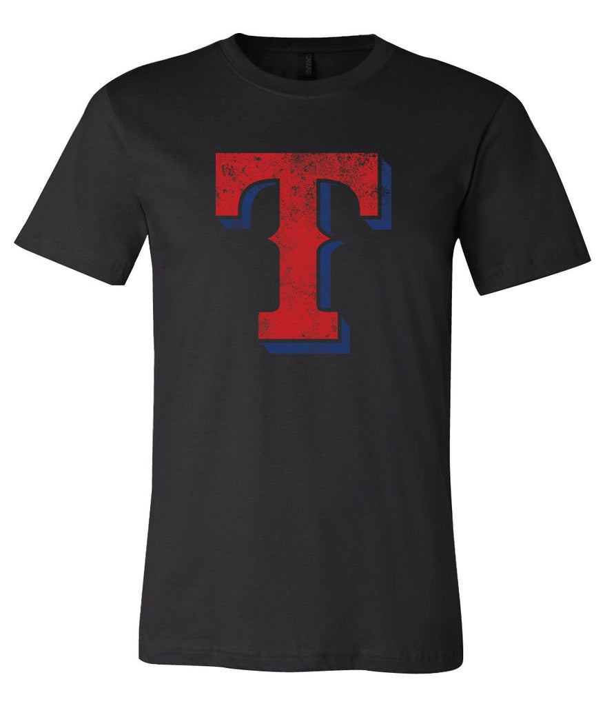 Red Jacket Texas Rangers T-Shirt - Men's T-Shirts in Light Blue