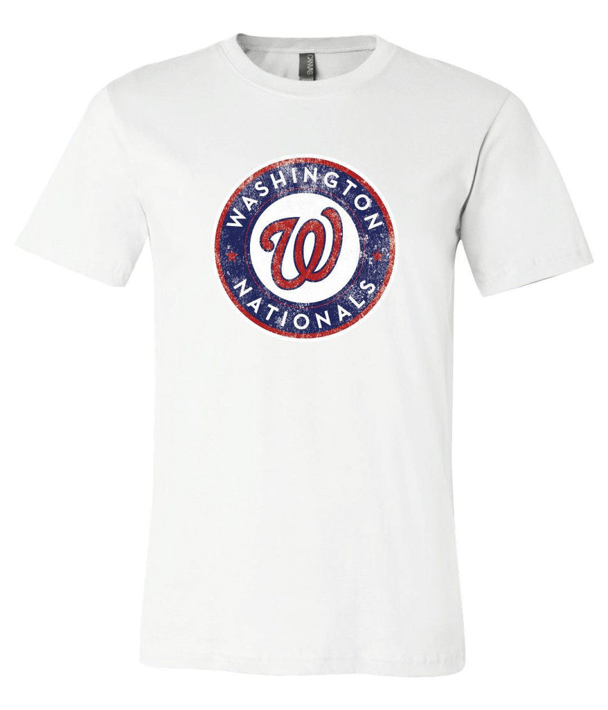 Washington Nationals Youth Distressed Logo T-Shirt - Navy Blue