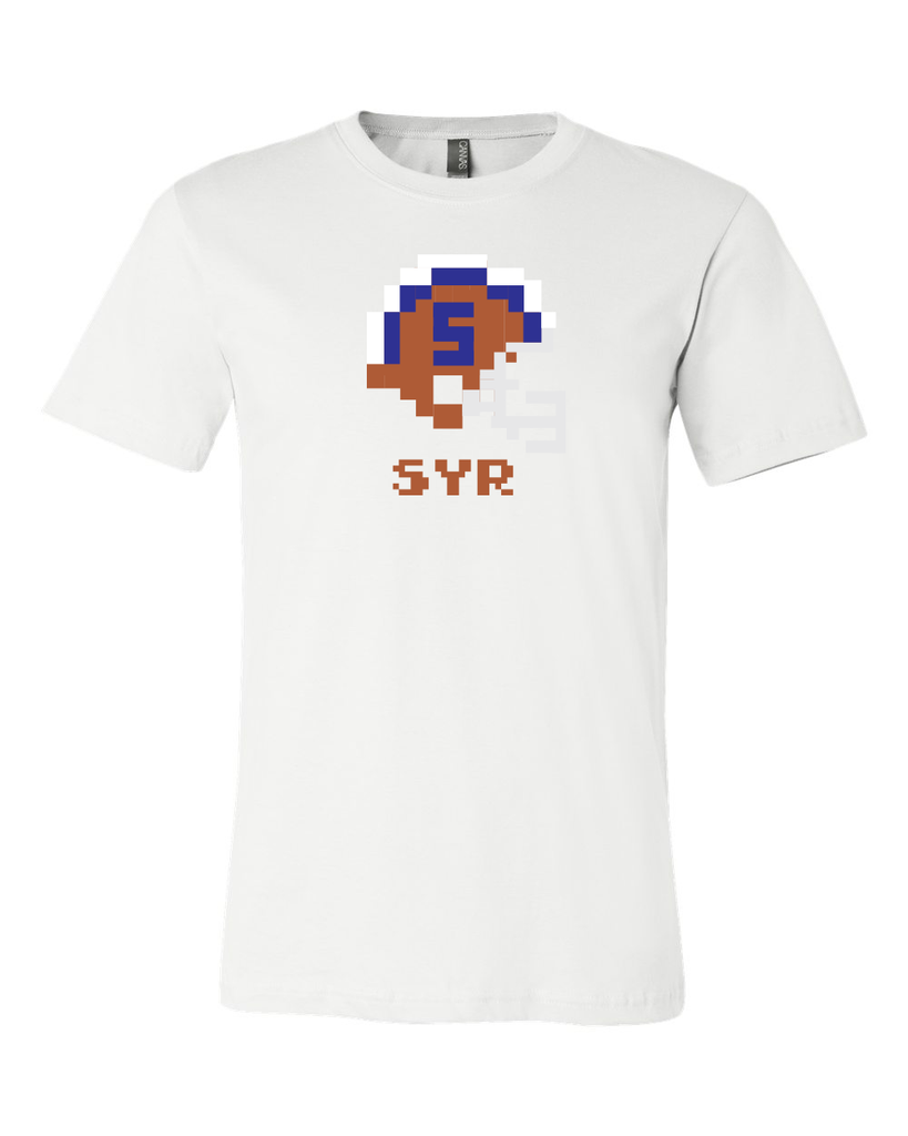 Syracuse Orangemen Retro Tecmo Bowl Helmet T-shirt 6 Sizes S-3XL!!