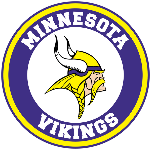 Minnesota Vikings Circle Logo Vinyl Decal / Sticker 5 sizes!!