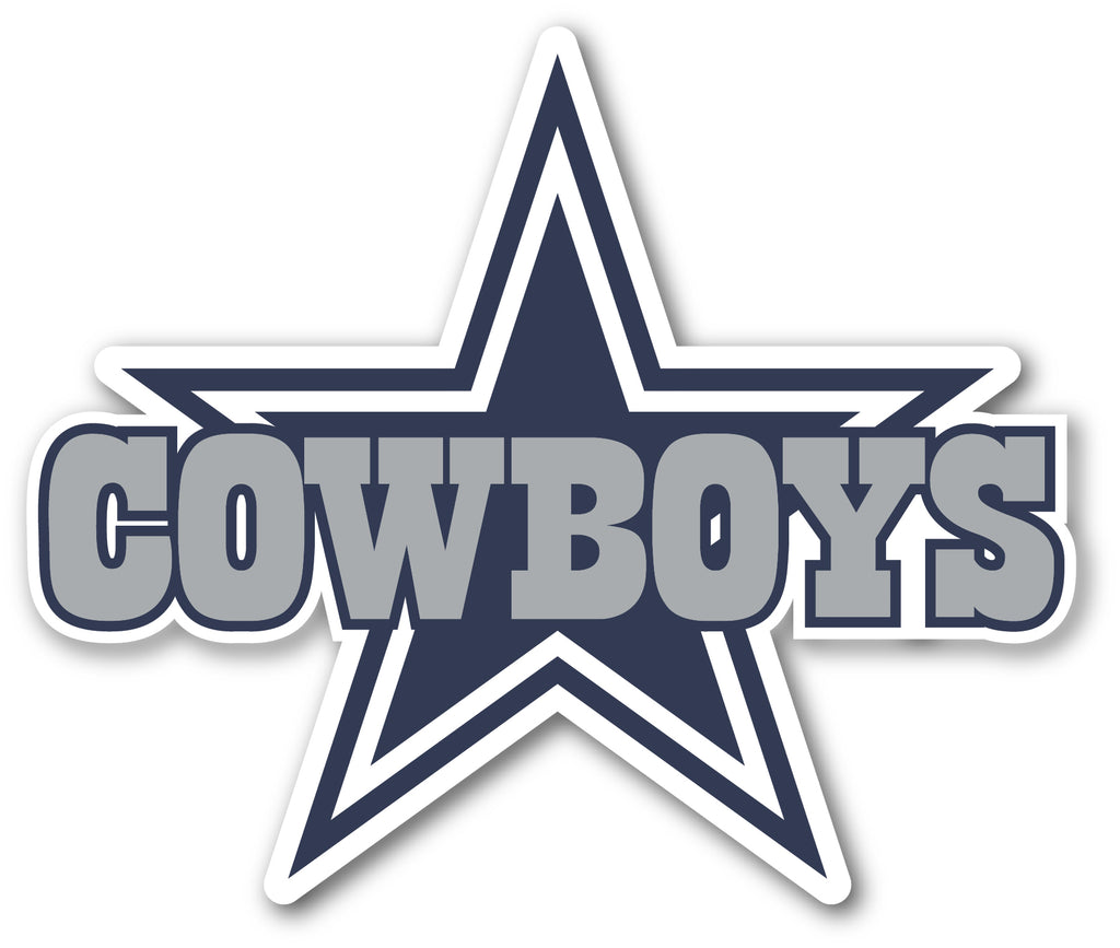 Dallas Star with Cowboys Logo Vinyl Decal Sticker - You Pick the