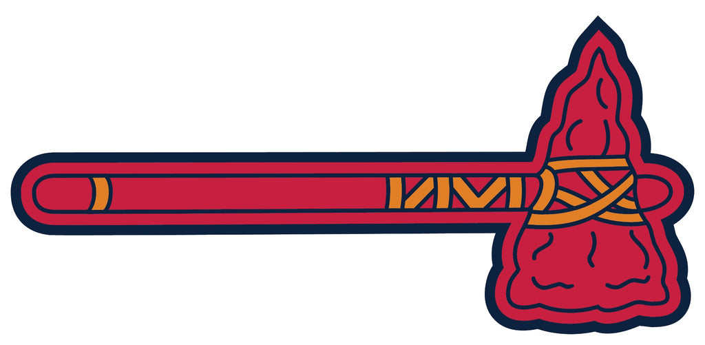 Atlanta Braves – Name With A Hatchet – Full Color Vinyl Sticker