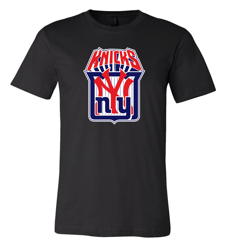 New York Knicks New York Rangers New York Yankees And New York Giants Logo  2023 Tee shirt - Limotees