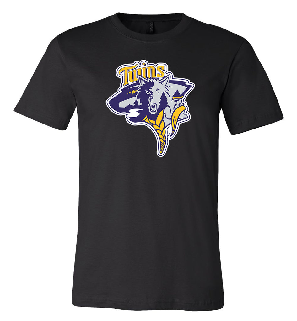 Minnesota Vikings Victorious Vixen Short Sleeve Flowy Tee L / White