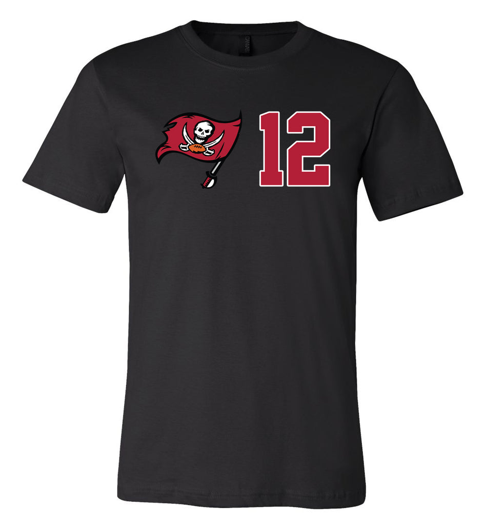 Outerstuff Tom Brady Tampa Bay Buccaneers #12 Youth Player Name & Number  T-Shirt Black