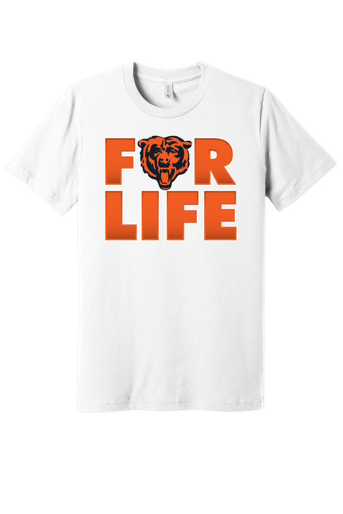 Chicago Bears Bear Head 4 Life logo shirt S - 6XL!!! Fast Ship!