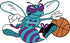 Charlotte Hornets Throwback Hornet logo Vinyl Decal / Sticker 5 Sizes!!