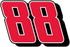 Dale Earnhardt JR RED 88 Logo #88 Vinyl Decal / Sticker 5 Sizes!!!