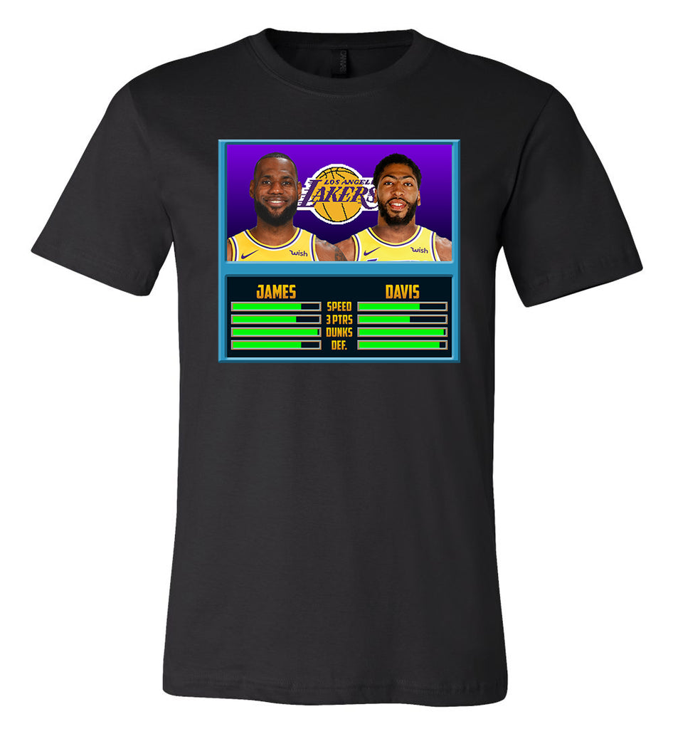 Los Angeles Lakers Lebron James Anthony Davis NBA JAM T-shirt 6