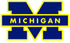 Michigan Wolverines Blue M Logo Vinyl Decal / Sticker 5 Sizes!!!
