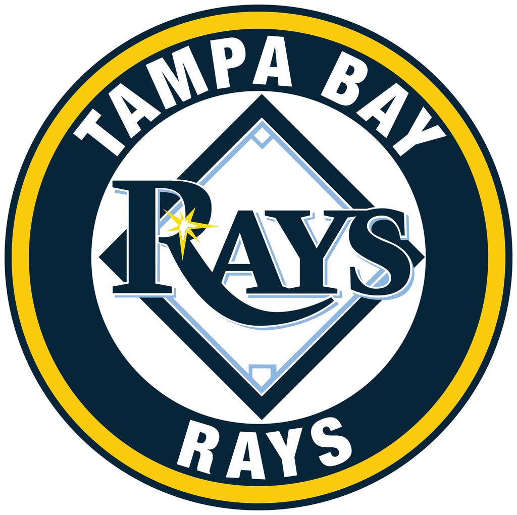 Tampa Bay Rays #5 MLB Team Logo 1 Color Vinyl Decal Sticker Car