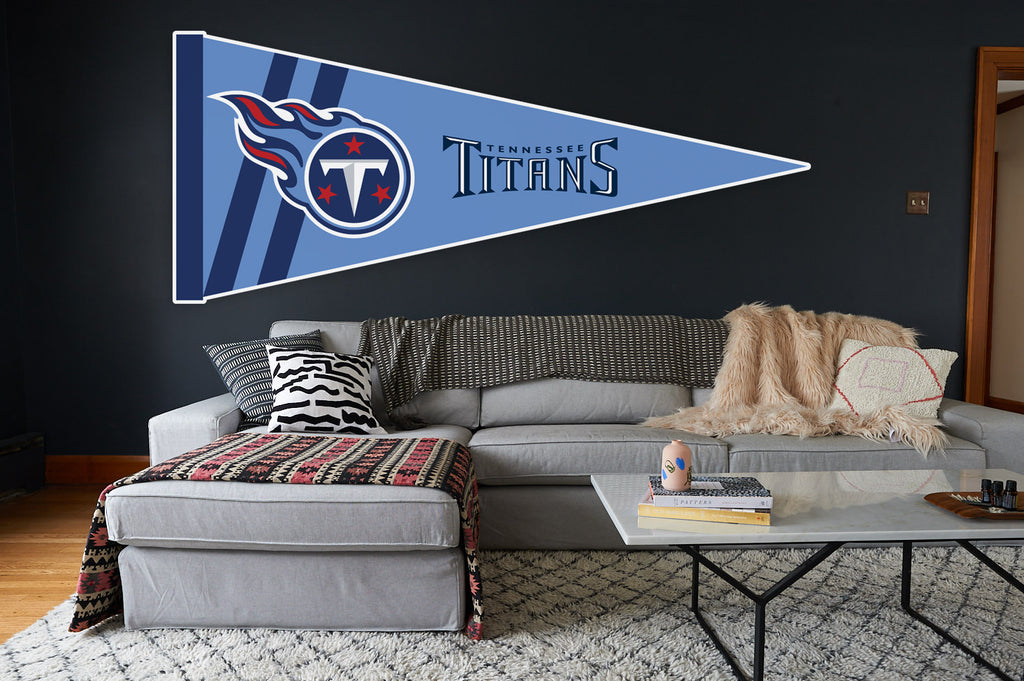 Tennessee Titans Throwback Pennant Sticker Vinyl Decal / Sticker 10 si