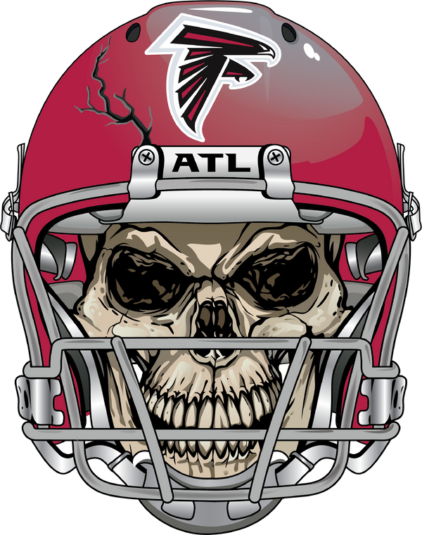 Atlanta Falcons Skull Helmet Sticker