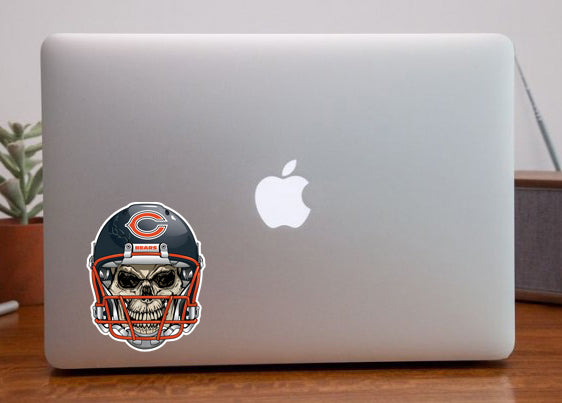 Chicago Bears Skull Helmet Sticker