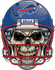 Buffalo Bills Skull Helmet Sticker
