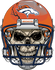 Denver Broncos Skull Helmet Sticker