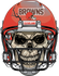 Cleveland Browns Skull Helmet Sticker