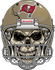 Tampa Bay Buccaneers Skull Helmet Sticker