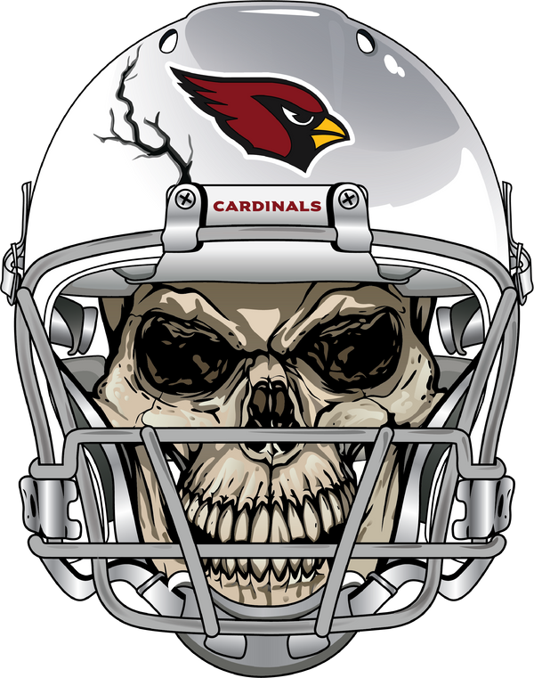 Arizona Cardinals  Skull Helmet Sticker