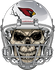 Arizona Cardinals  Skull Helmet Sticker