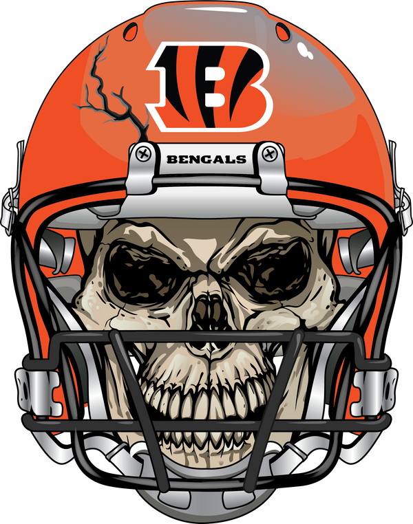 Cincinnati Bengals Skull Helmet Sticker