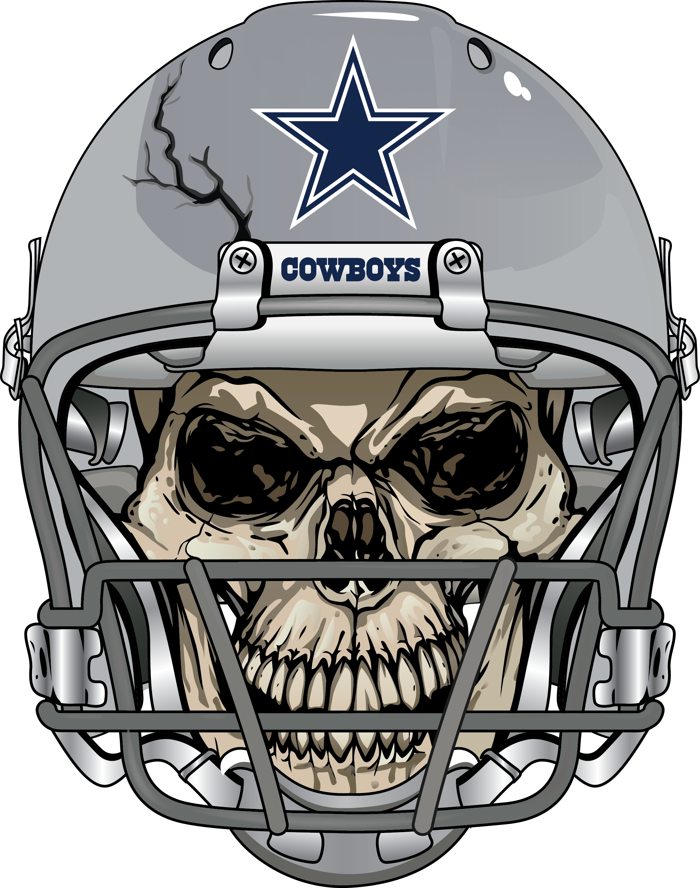 Dallas Cowboys Star with text Sticker Vinyl Decal / Sticker 10 sizes!!