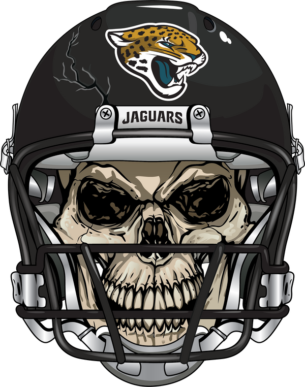 Jacksonville Jaguars Skull Helmet Sticker