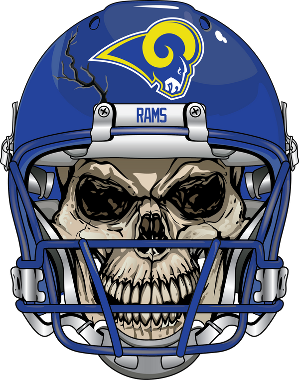 Los Angeles Rams Skull Helmet Sticker