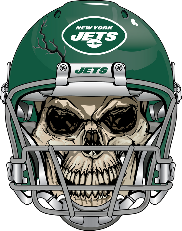 New York Jets Skull Helmet Sticker