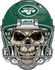 New York Jets Skull Helmet Sticker