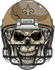 New Orleans Saints Skull Helmet Sticker