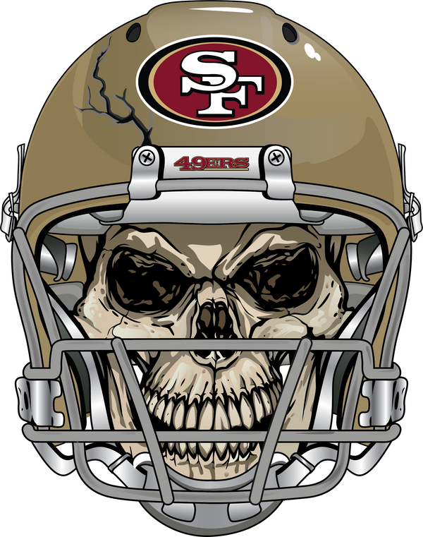 San Francisco 49ers Skull Helmet Sticker