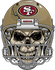 San Francisco 49ers Skull Helmet Sticker