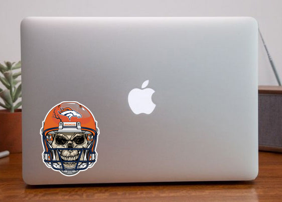 Denver Broncos Skull Helmet Sticker