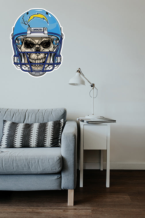 Los Angeles Chargers Skull Helmet Sticker