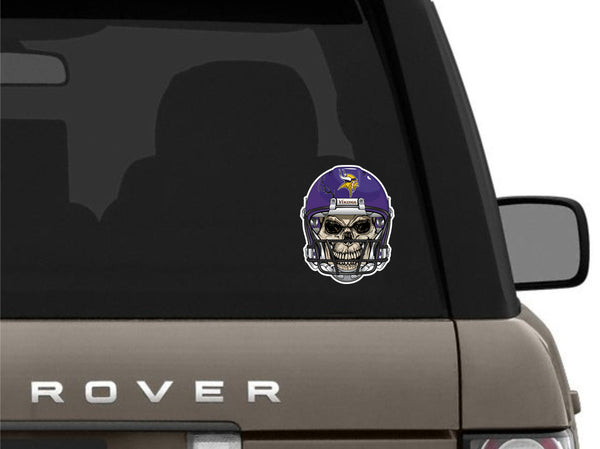 Minnesota Vikings Skull Helmet Sticker