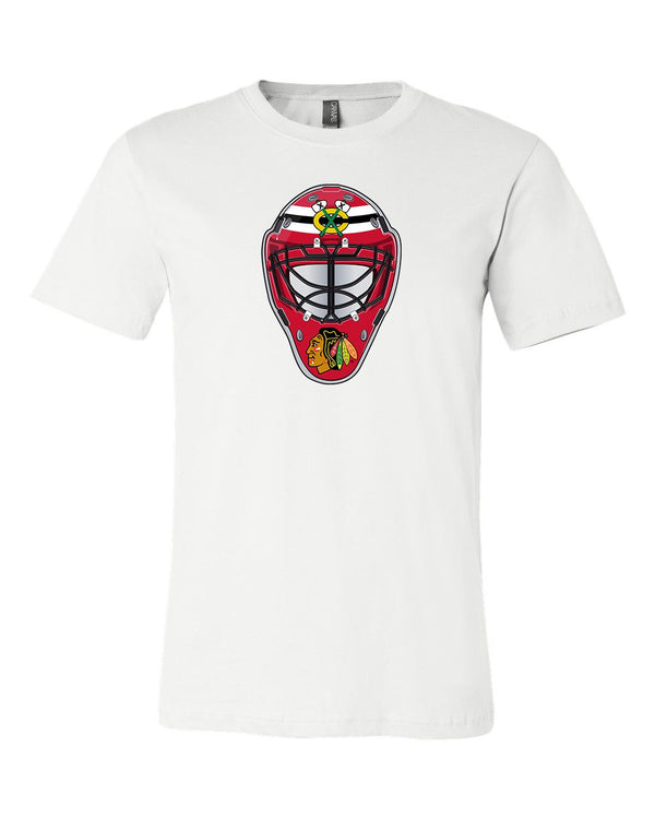 Chicago Blackhawks Goalie Mask front logo Team Shirt jersey shirt