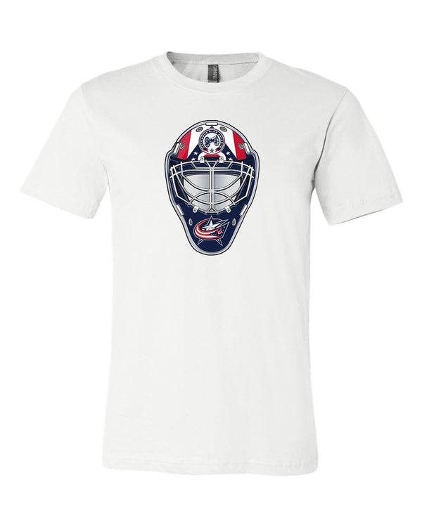 Columbus Blue Jackets Goalie Mask front logo Team Shirt jersey shirt