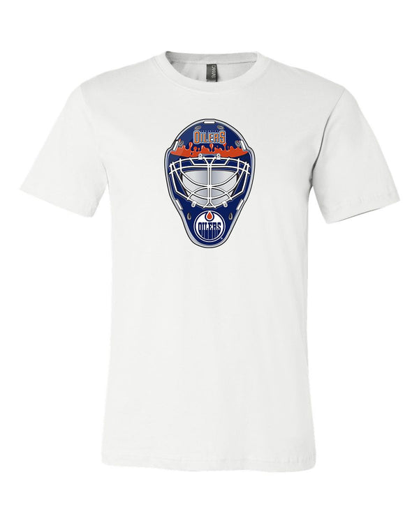 Edmonton Oilers Goalie Mask front logo Team Shirt jersey shirt