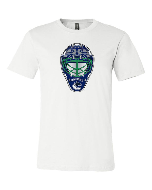 Vancouver Canucks Goalie Mask front logo Team Shirt jersey shirt