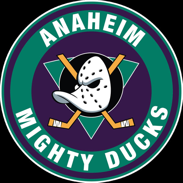 Anaheim Ducks Throwback Circle Logo Vinyl Decal / Sticker 5 Sizes!!!
